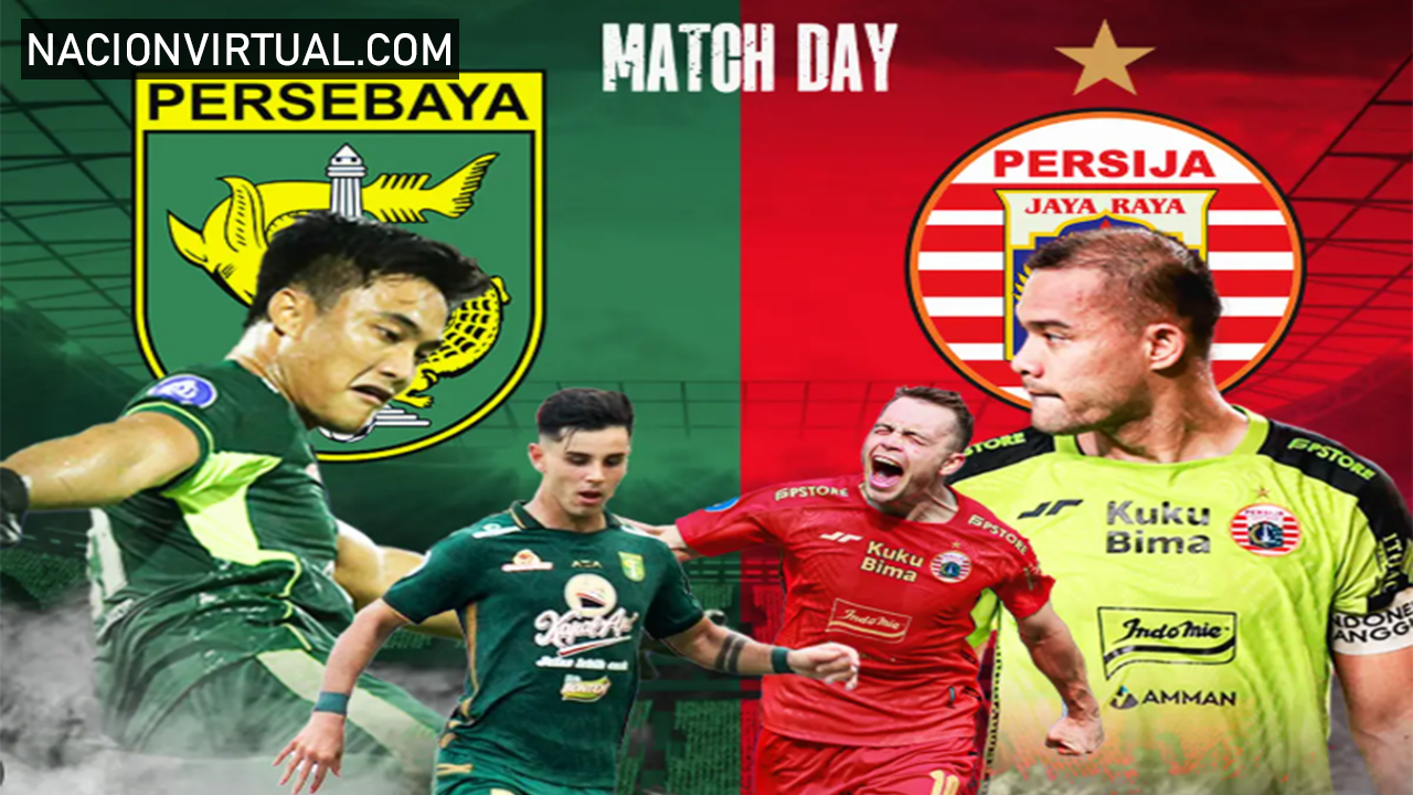 Pertandingan antara tim Liga Persebaya Surabaya dan Persija Jakarta telah tersaji